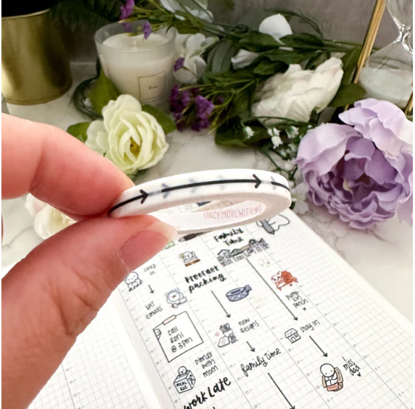 Perforated Arrows - Long 24mm | Washi