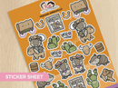 Yeehaw Armadillo | Big Sticker Sheet
