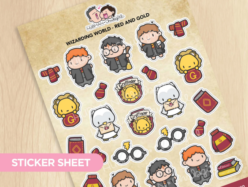 Wizarding World - Red and Gold | Sticker Sheet