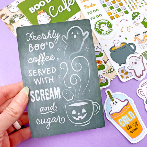 Shine Sticker Studio - Boo Brew Cafe | September 2025 Subscription
