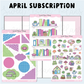 Sweet Bean Plans | APRIL 2026 WASHI & STICKER Subscription