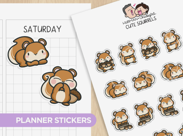 Cute Squirrels | Sticker Sheet