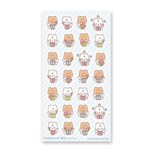 Kawaii Fairy Bears | Sticker Sheet