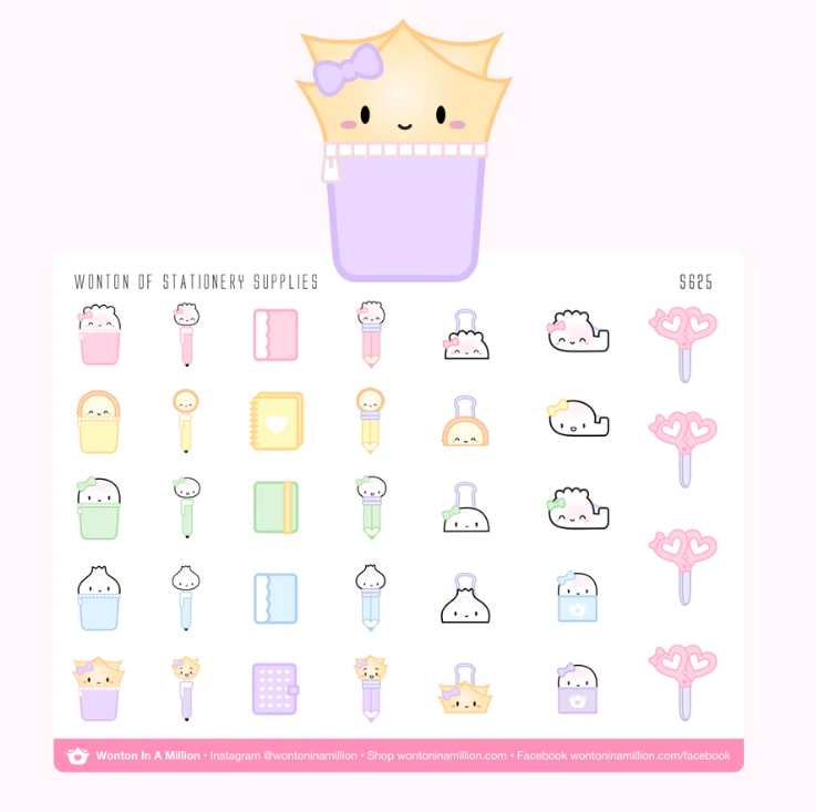 Wonton of Stationery - Supplies | Sticker Sheet