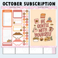 Sweet Bean Plans | OCTOBER 2025 WASHI & STICKER Subscription