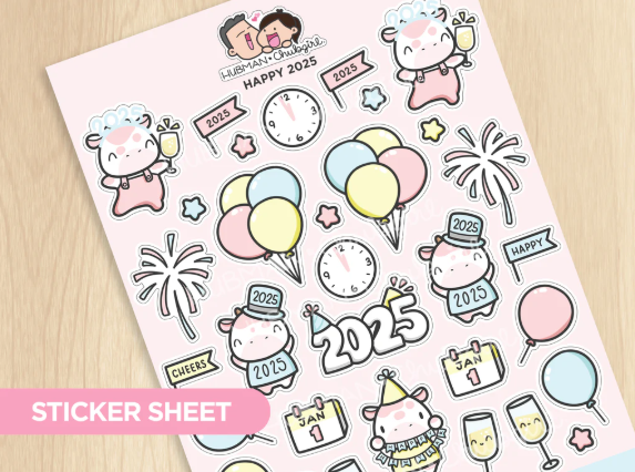 Happy 2025 2 | Big Sticker Sheet