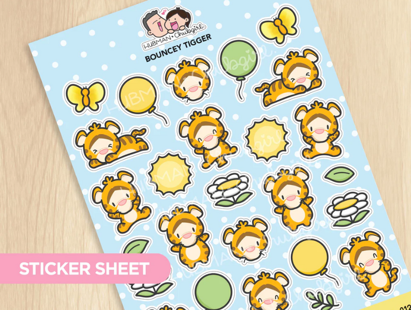 Bouncey Tigger | Sticker Sheet