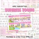 *PRESALE* Krels Creations - Sunrise Town | April 2026 STICKERS & WASHI Subscription