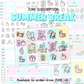 *PRESALE* Krels Creations - Summer Break | June 2026 STICKERS & WASHI Subscription