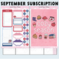 Sweet Bean Plans | SEPTEMBER 2025 WASHI & STICKER Subscription