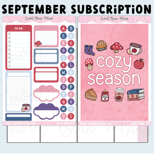 Sweet Bean Plans | SEPTEMBER 2025 WASHI & STICKER Subscription