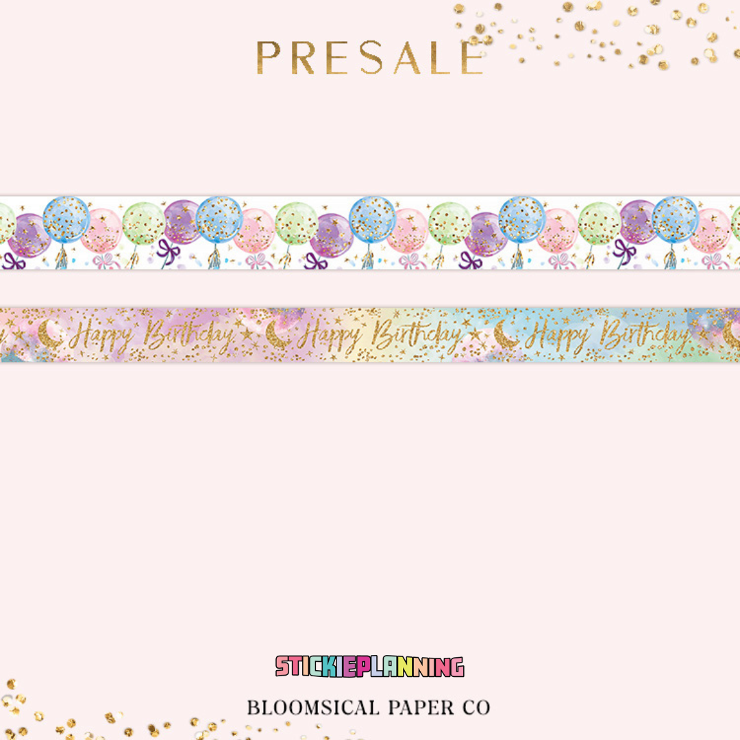 Exclusive Stickie Planning Birthday Washi