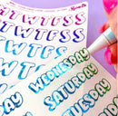 Clear Foiled 3D Weekday | Sticker Sheet