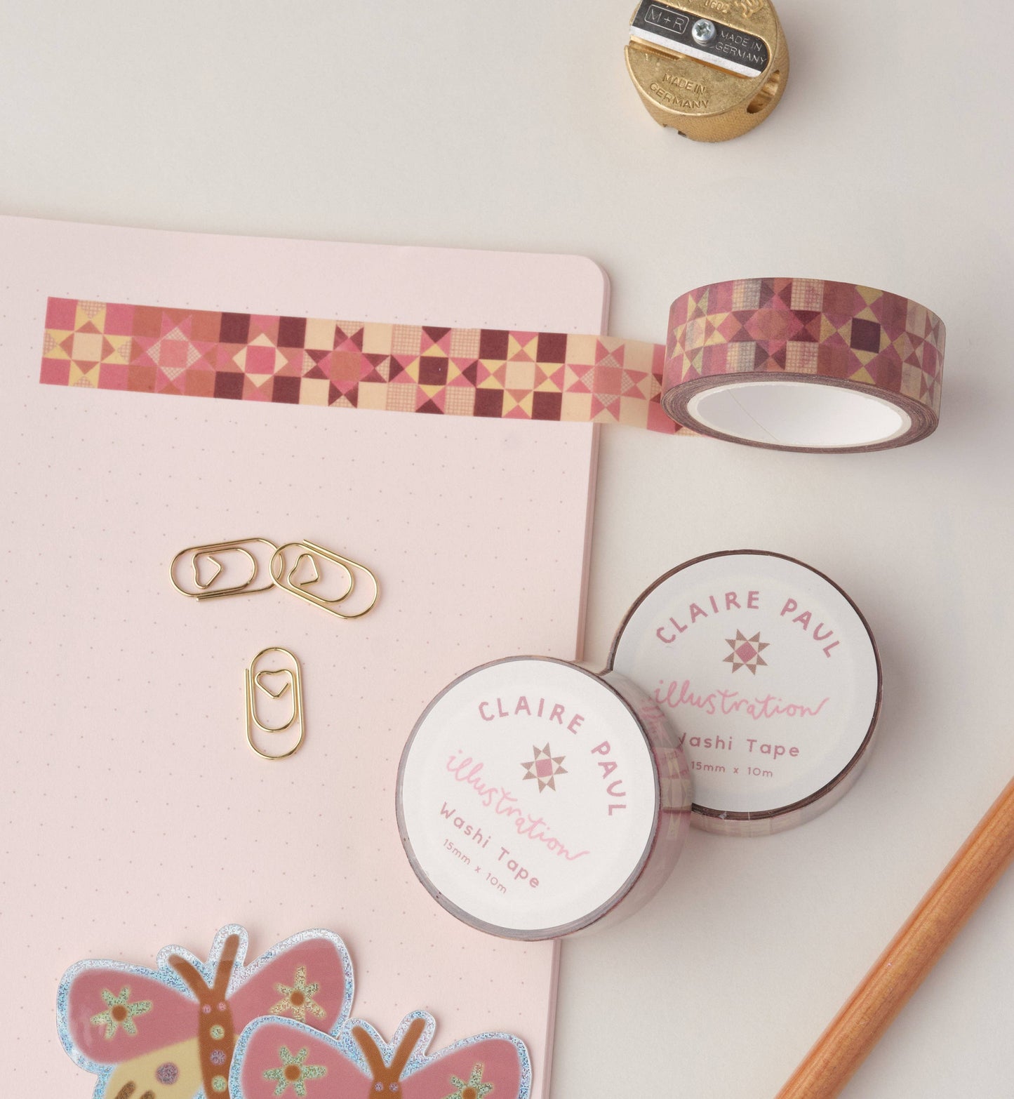 Patchwork Star - Pink | Washi