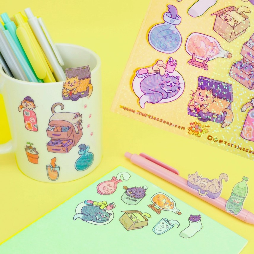 Liquid Cats | Vinyl Sticker Sheet