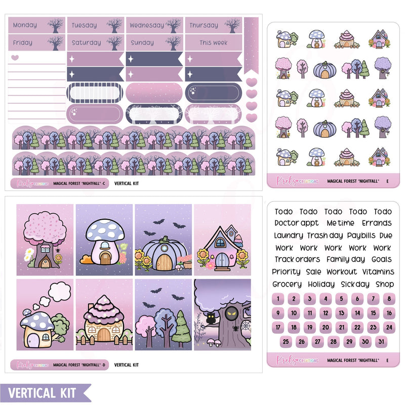 Krels Creations - Magic Forest | October 2025 STICKERS & WASHI Subscription