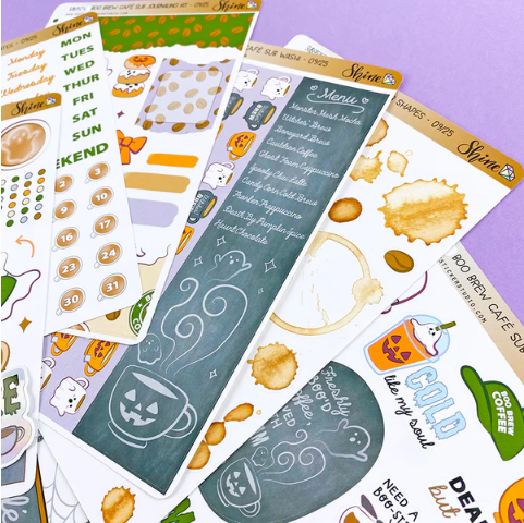 Shine Sticker Studio - Boo Brew Cafe | September 2025 Subscription