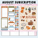 Sweet Bean Plans | AUGUST 2025 WASHI & STICKER Subscription