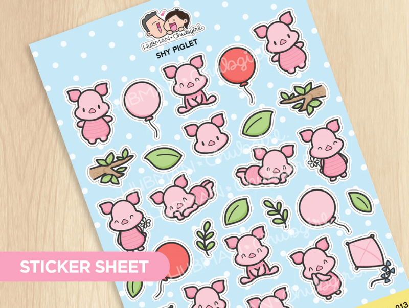 Shy Pigglet | Sticker Sheet