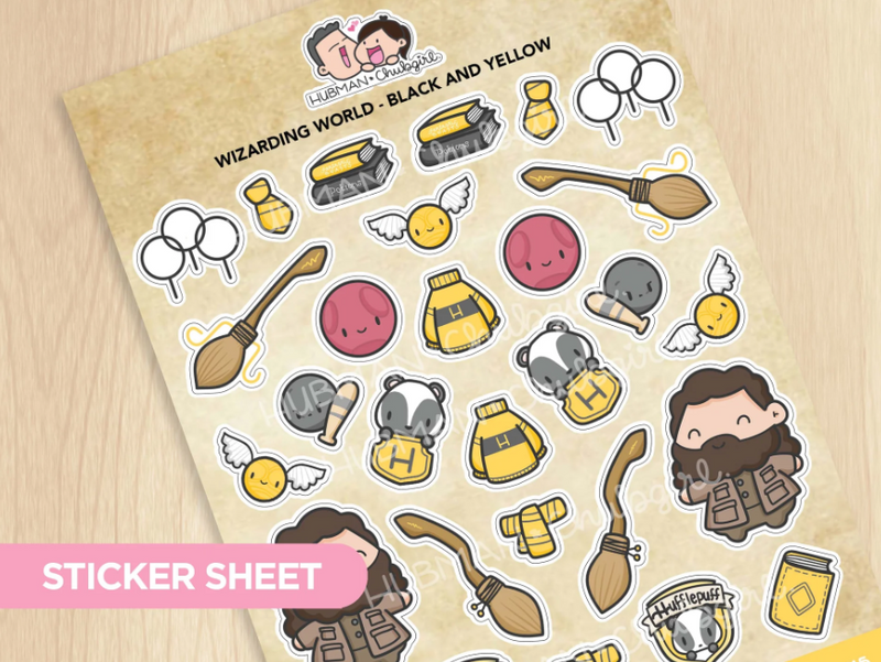 Wizarding World - Black and Yellow | Sticker Sheet