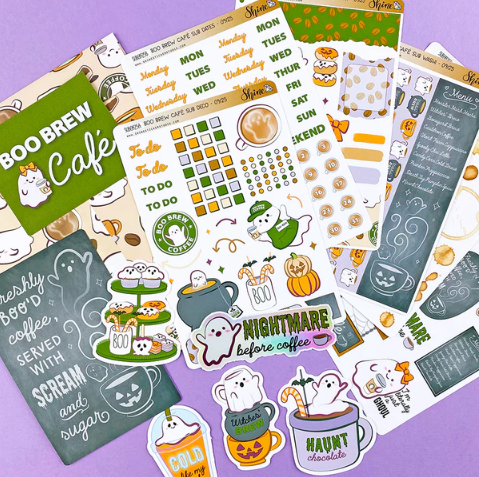 Shine Sticker Studio - Boo Brew Cafe | September 2025 Subscription
