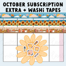 *PRESALE* Sweet Bean Plans | OCTOBER 2025 WASHI & STICKER Subscription