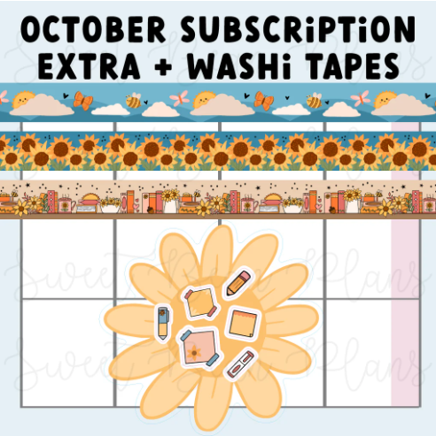 *PRESALE* Sweet Bean Plans | OCTOBER 2025 WASHI & STICKER Subscription