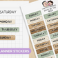 Days of the week - Squirrelly Acorn | Sticker Sheet