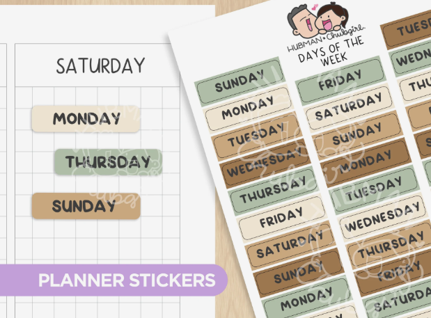 Days of the week - Squirrelly Acorn | Sticker Sheet