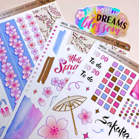 Shine Sticker Studio - Cherry Bossom Dreams | March 2026 Subscription