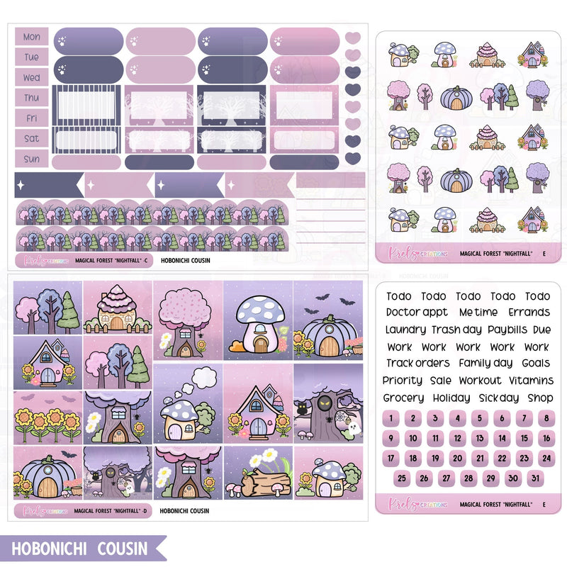 Krels Creations - Magic Forest | October 2025 STICKERS & WASHI Subscription