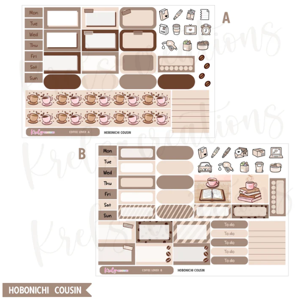 Krels Creations - Coffee Lover | January 2026 STICKERS & WASHI Subscription