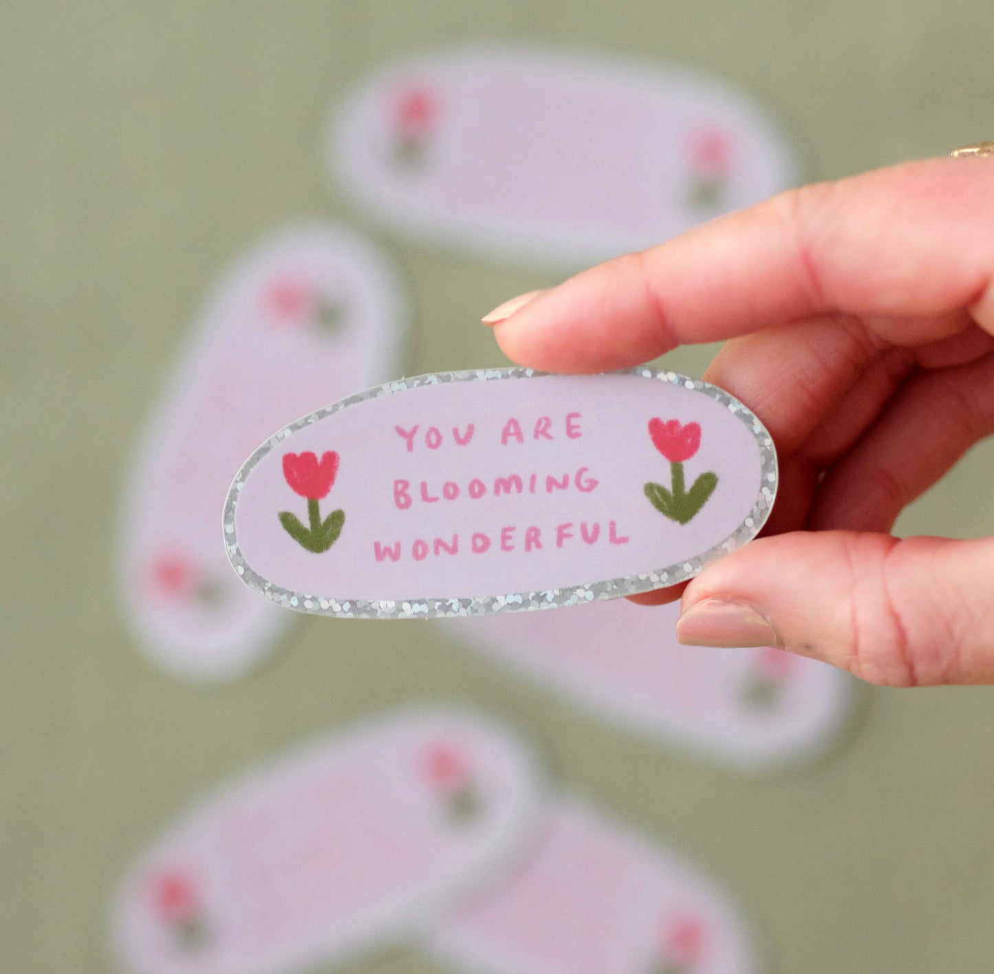 Blooming Wonderful | Holographic Sticker
