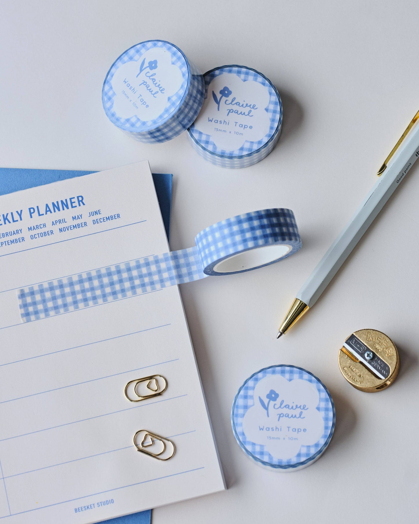 Blue Gingham | Washi