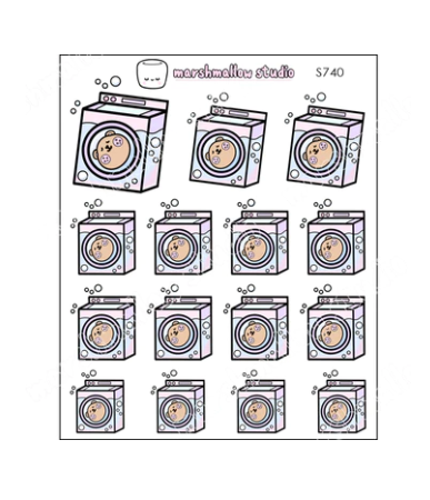 Freckle Bear - Washing Machine | Sticker Sheet