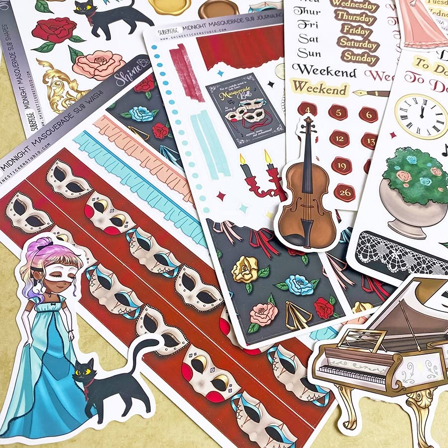 *PRESALE* Shine Sticker Studio - Midnight Masquerade | September 2026 Subscription