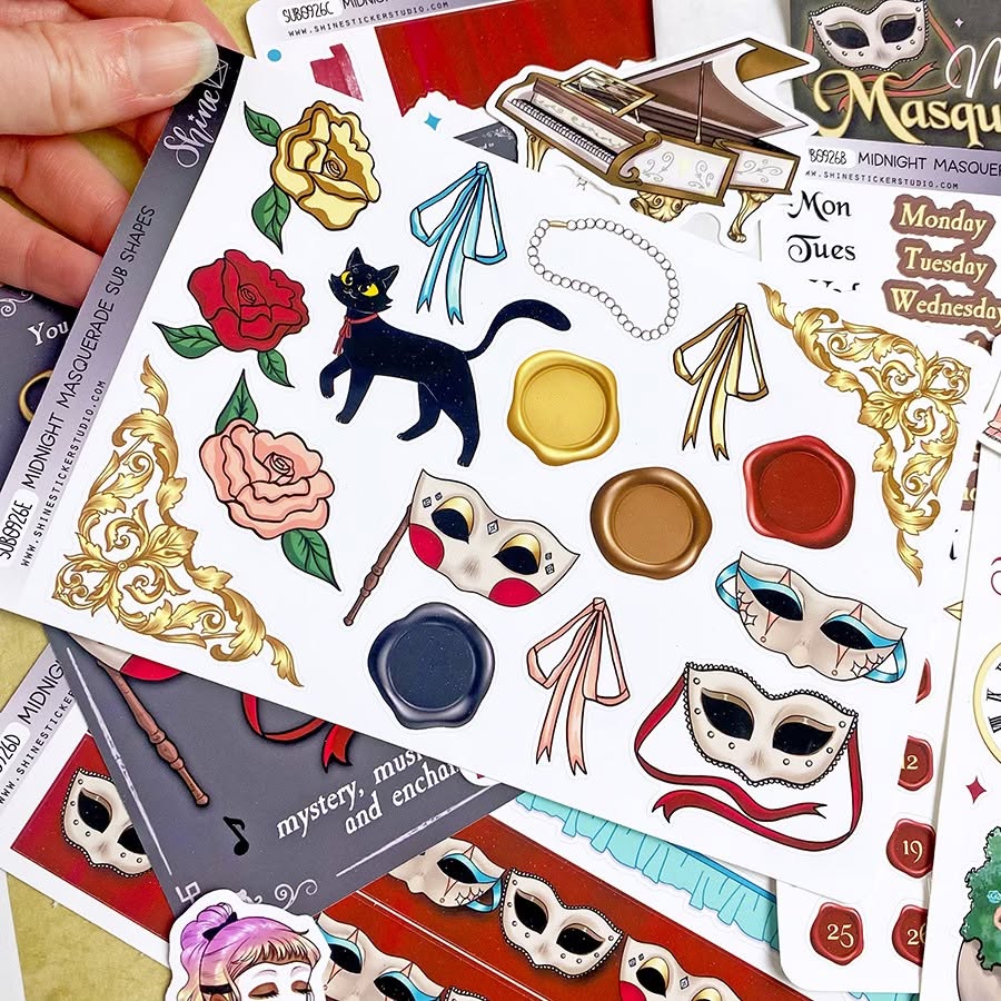 *PRESALE* Shine Sticker Studio - Midnight Masquerade | September 2026 Subscription