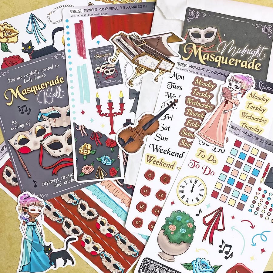 *PRESALE* Shine Sticker Studio - Midnight Masquerade | September 2026 Subscription