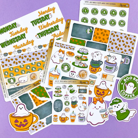 Shine Sticker Studio - Boo Brew Cafe | September 2025 Subscription