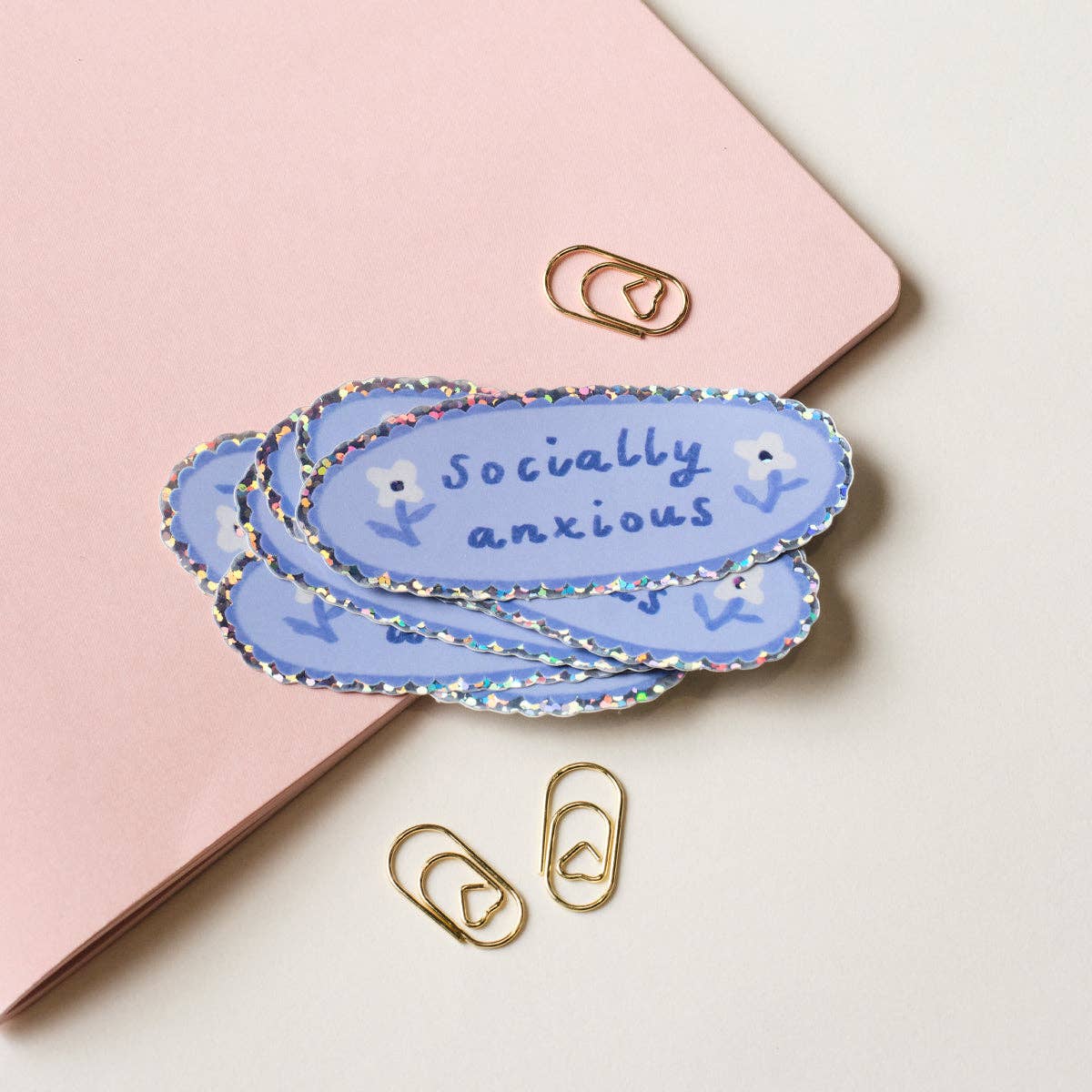 Socially Anxious | Holographic Sticker