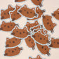 Brown Cat | Holographic Sticker
