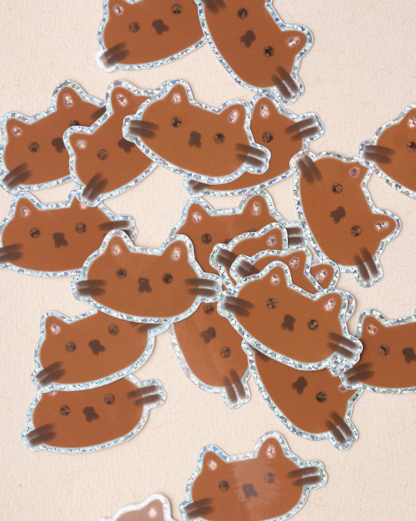 Brown Cat | Holographic Sticker