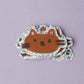 Brown Cat | Holographic Sticker