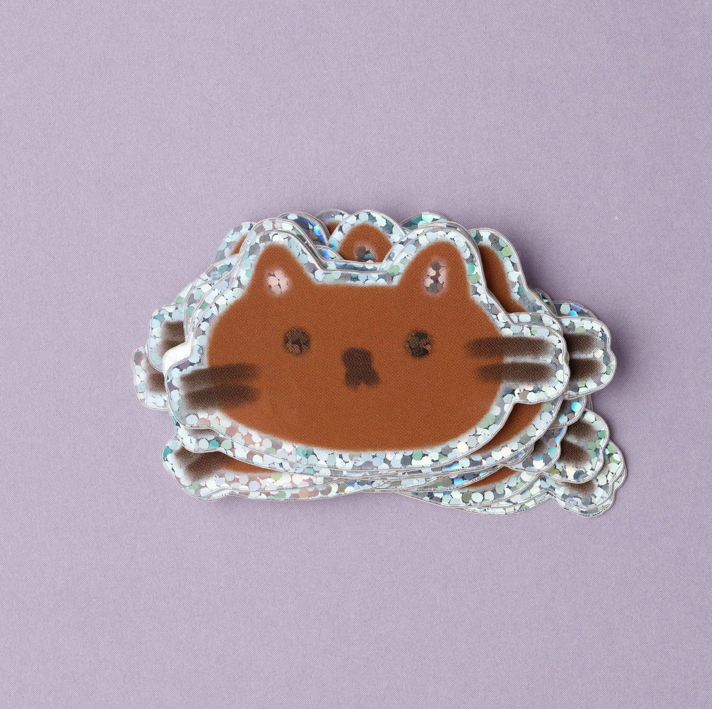 Brown Cat | Holographic Sticker