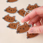 Brown Cat | Holographic Sticker