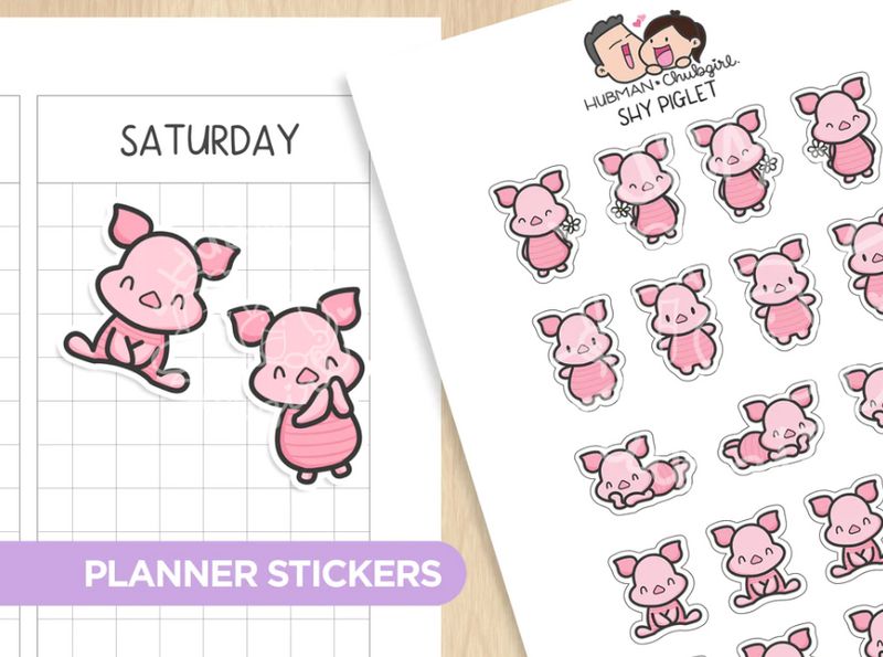 Shy Piglet | Sticker Sheet