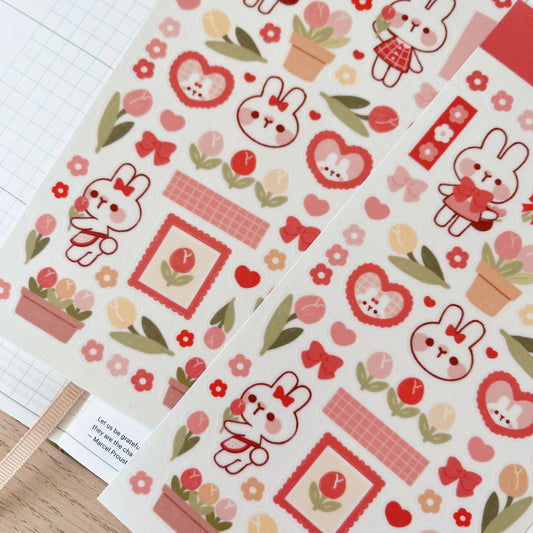 Tulip Rabbit | Sticker Sheet