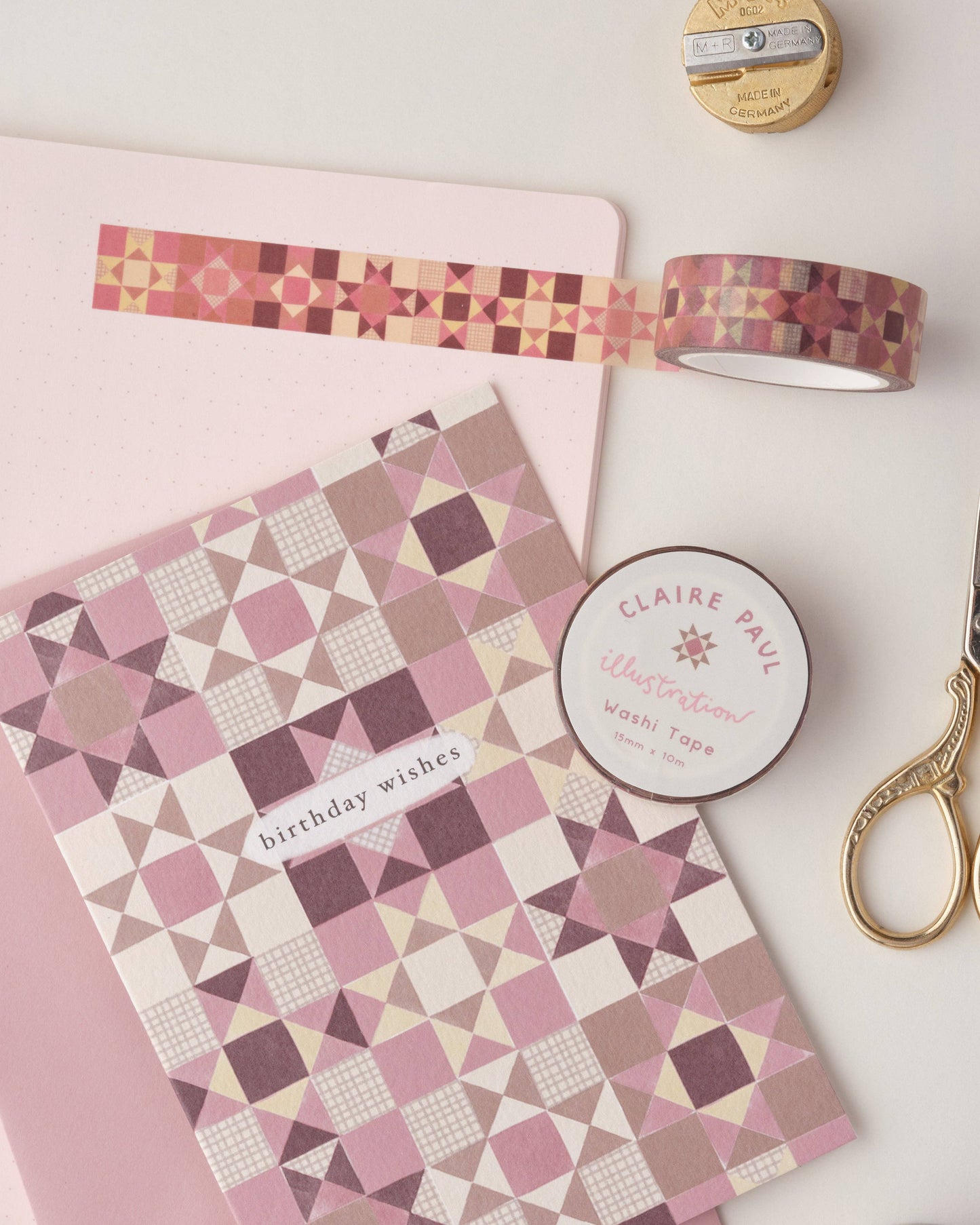Patchwork Star - Pink | Washi