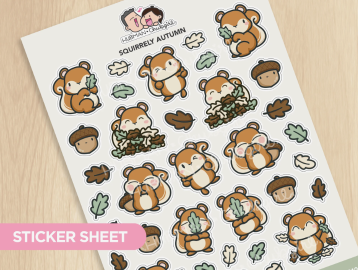 Squirrelly Autumn | Big Sticker Sheet
