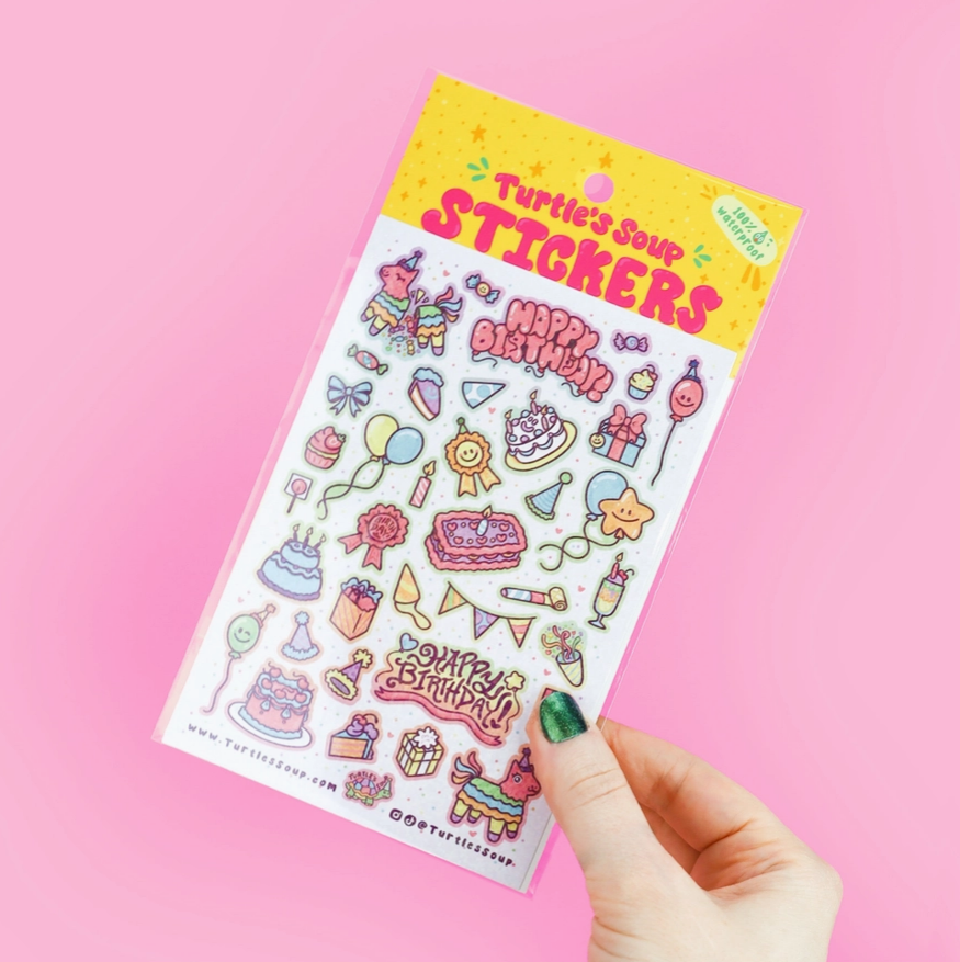 Birthday Stuff | Vinyl Sticker Sheet